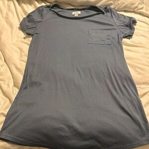 Nicole Miller - Blue T Shirt Dress Scoop Neck - Medium